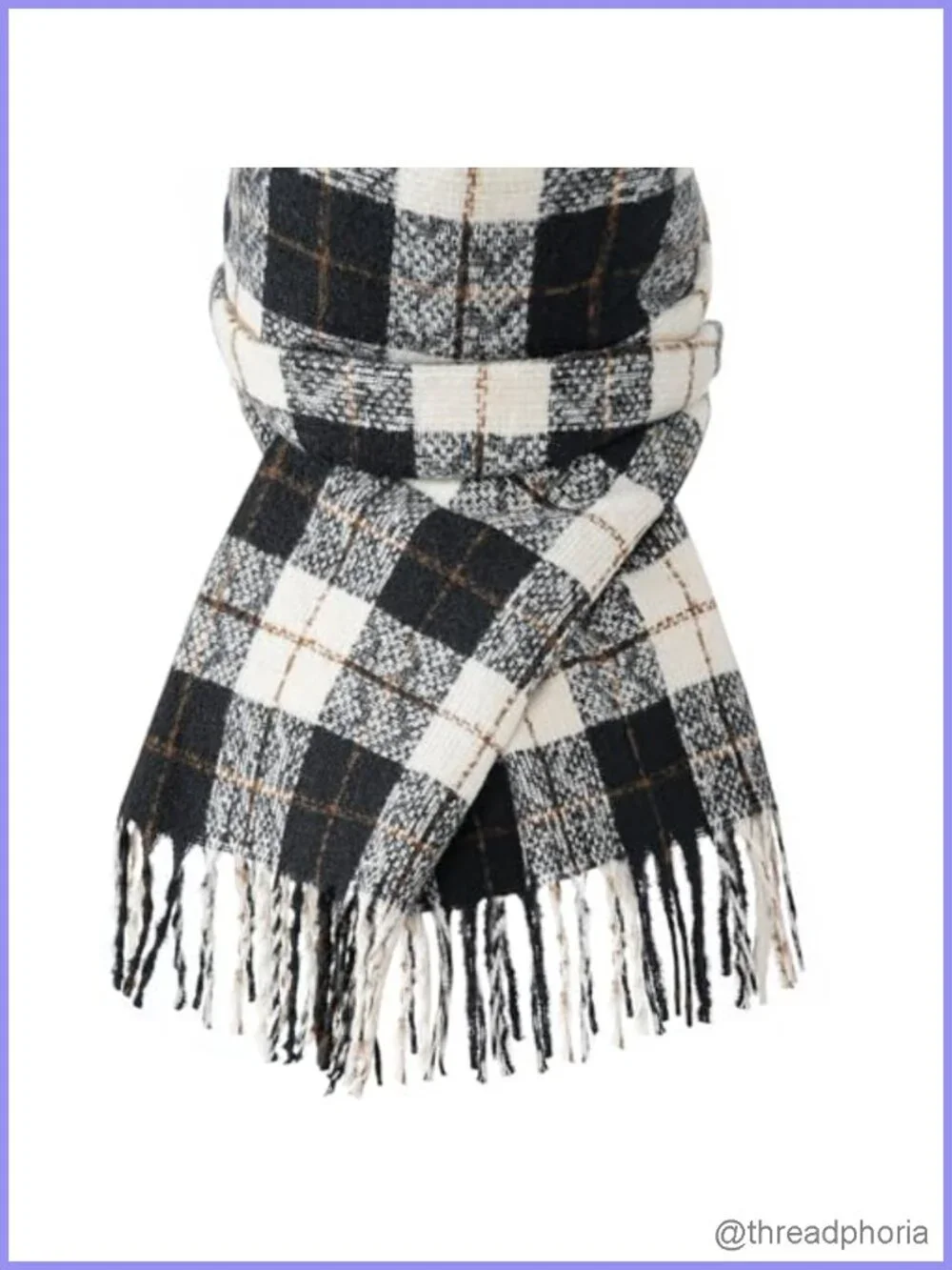 Cashmere Feel Plaid Scarf Shawl Wrap Winter for Women